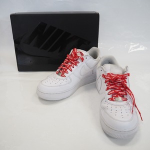 Th959961 ナイキ×シュプリーム スニーカー エアフォース1 ロー Air Force 1 Low CU9225-100 27cm ホワイト NIKE×Supreme 中古