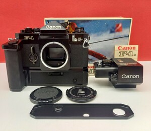 ■防湿庫保管品 美品 Canon F-1 1980年 オリンピックモデル フイルム一眼レフカメラ 動作確認済 シャッター、露出計OK 付属品 キャノン