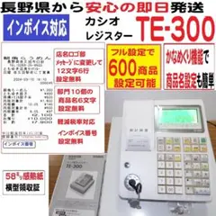 4/26店名設定無料カシオ１０部門TE-300 インボイスレジスター軽減税率対応