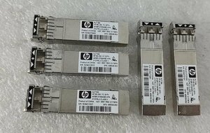 ●[5個セット] hp 8G Fibrechannelスイッチ対応 SFP+ GBIC モジュール [P/N:AJ718A / SPS:468508-002] 動作確認済