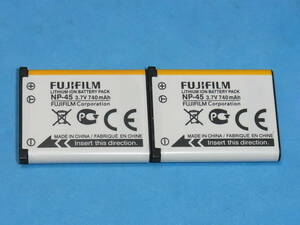  FUJI FILM 未使用品 純正バッテリー NP-45 ２個 管理530