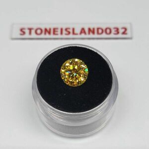 ラボ ゴールデンダイヤモンド 3ct ラウンドカット 宝石 輝き 高品質 宝石シリーズ ラウンド形状 モアッサナイト 証明書付 C731