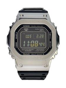 CASIO◆カシオ/ソーラー腕時計・G-SHOCK/デジタル/SLV/BLK