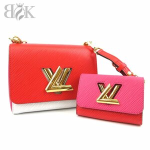 推定未使用品 ヴィトン ツイストPM M55909 ショルダーバッグ エピ レッド ピンク Louis Vuitton ◇