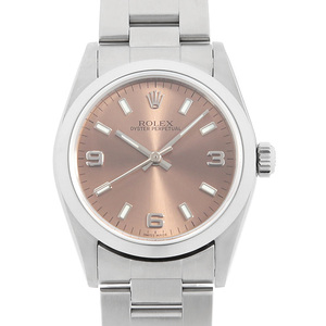 ロレックス オイスターパーペチュアル 77080 ピンク 369ホワイトバー K番 中古 ボーイズ(ユニセックス) 腕時計