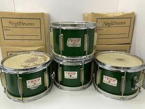 ネギドラム NegiDrums 4点まとめ スネアドラム 鼓笛隊 マーチングバンド マーチングドラム グリーン ③