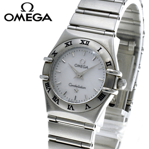 OMEGA オメガ コンステレーション シェル文字盤 QZ クォーツ レディース腕時計 シルバー