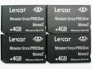 ★Lexar メモリースティック PRODuo 4GB ４枚 中古★送料６３円～