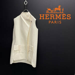 2020SS HERMES by Nadge エルメス ナデージュ カシミヤ ダブルフェイス ノースリーブ コート size 38　0120511