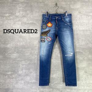 『DSQUARED2』ディースクエアード (44) ワッペン デニムパンツ