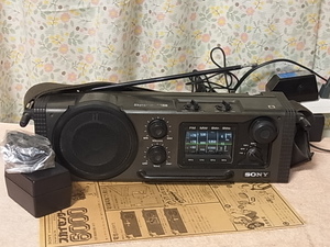 SONY 【ICF-6000】 アウトドア設計防滴・耐ショックラジオ FM76～94MHzまで受信可能 管理22050212