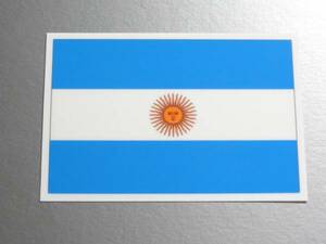1■_アルゼンチン国旗ステッカー Sサイズ 5x7.5cm 1枚即買■Argentine Flag sticker 耐水シール 南米 SA(2