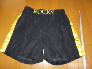 ネコポス可 映画 ロッキー ROCKY 短パン　コスプレ ボクシングパンツ コレクター放出品 ムービー　グラフィック