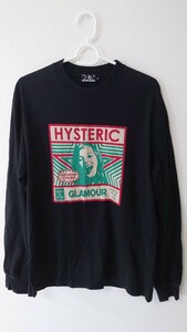 ヒステリックグラマー HYSTERIC GLAMOUR ロングTシャツ　ロンT　長袖Tシャツ　黒　送料無料