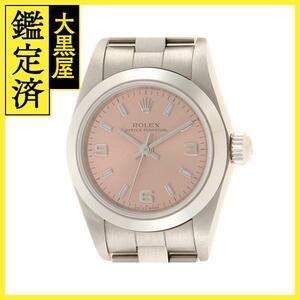 ROLEX　ロレックス　オイスター　パーペチュアル　76080　ピンク文字盤　ステンレス　SS　F番　2005年　2148103643507【432】