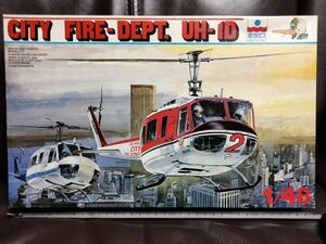 消防 ESCI CITY FIRE-DEPT. UH-1D 消防ヘリ BELL ロサンゼルス 消防/ 警察 POLICE 1/48 エッシー プラモデル 未開封品 ヘリコプター