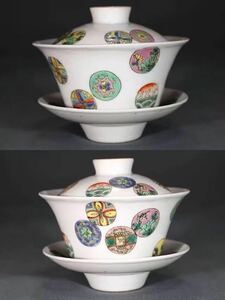 粉彩 茶碗 同治年製 茶道具 中国美術