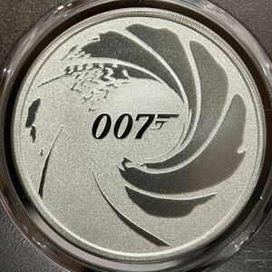 【最高鑑定】PCGS MS70 2020年 Tuvalu ツバル1ドル銀貨 007 ジェームズ・ボンド First Strike ファーストストライク