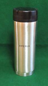 サーモスステンレスボトル　ステンレス製携帯用魔法瓶　XPERIA　350ml　マイボトル　シャインシルバー