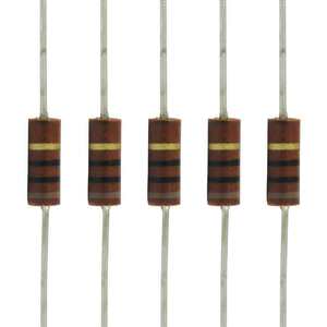 抵抗 Resistors - 0.5 Watt, Carbon Composition、5.1 kΩ (5) [送料170円から 同梱可]