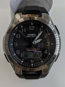 可動 CASIO カシオ 腕時計 ウェーブセプター 電波ソーラー WVA-M640-1A2JF ブラック