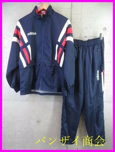 0230b20◆90sヴィンテージ◆adidas EQUIPMENT アディダス エキップメント ナイロンジャージ上下 M-L/ジャケット/ウインドブレーカー/パンツ