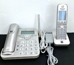 YM0204★中古品★Panasonicパナソニック コードレス電話機VE-GD53DLシリーズ 親機(VE-GD53-N) +子機(KX-FKD503-N)セット　通話確認済み