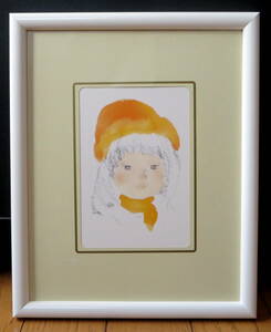 『黄色い帽子の少女』 いわさきちひろ・児童画・ポストカード（複製印刷）