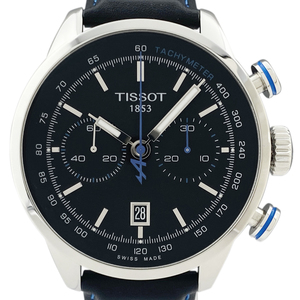 ティソ TISSOT アルピーヌ オンボード T123.427.16.051.00 腕時計 SS レザー 自動巻き ブラック メンズ 【中古】