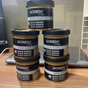 ガーネッシュ gonesh ゲルエアフレッシュナー　ブラックスティンガー　５個