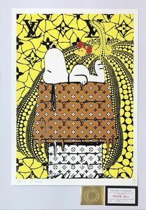 DEATH NYC アートポスター 世界限定100枚 スヌーピー SNOOPY ピーナッツ PEANUTS ポップアート 草間彌生 かぼちゃ ヴィトン 現代アート 