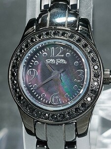 超美品 FOLLI FOLLIE フォリフォリ WF1E012BP アナログ クォーツ 腕時計 ブラック シェル文字盤 スモールサイズ メタルベルト 電池交換済み