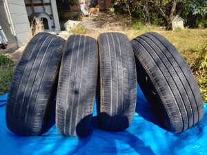 夏用ラジアルタイヤ4本、175/65R15、スチールホイール付き、ダンロップLEMANS、残溝7ミリ、4穴、5Jx15、PCD100，へこみなし、エア漏れ無し