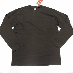 TT321 ウエアハウス ダブルワークス 新品 墨黒 ロンT 長袖Tシャツ XL(42-44) 定価6600円 日本製 丸胴 無地 DUBBLEWORKS