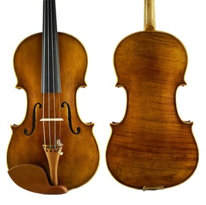 アマティ モデル　古材で作ったバイオリン　ワンピースバック　ブラウンB