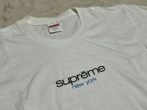 激安☆Supreme シュプリーム Classic Logo Tee クラシックロゴ Tシャツ ホワイト アイスブルー S ⑧