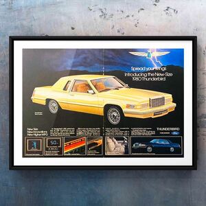 80年代 USA 当時物 フォード 8代目 サンダーバード 広告 / カタログ 旧車 FORD Thunderbird ボックス・バーズ Box Birds hotwheels B4A3