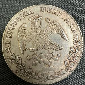 古錢　メキシコ　1882年 　コイン E2 大型銀貨 貿易銀 重さ26.6g 大型コイン
