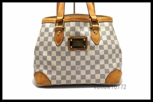 希少美中古■LOUIS VUITTON ダミエアズール ハムプステッドPM レザー ハンドバッグ ルイヴィトン■0222wr0251721