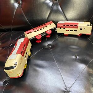 ３と１◆当時物 トミー 電動プラ電車セット TOMY プラレール 1974 サンライズ エクスプレス 絶版 希少◆現状品◆送料350円～