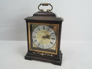 2N240502　CITIZEN 4 JEWELS TRANSISTOR CLOCK トランジスター 置時計 針動作OK/現状品