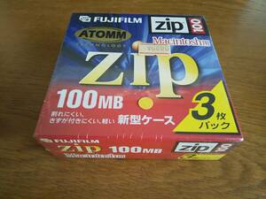 未開封 FUJIFILM zip 100MB Macintosh用 3枚 富士フィルム 現状品