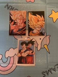 ドラゴンボール　当時物　ラミネートカード　3種類　ダフリ無し