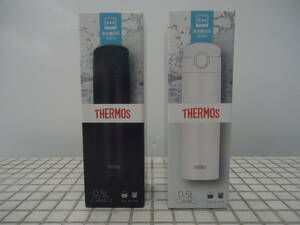 未使用　THERMOS　真空断熱ケータイマグ　JOK-500　ブラック＆ホワイト 2個まとめて