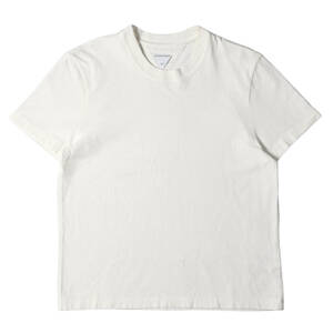 BOTTEGA VENETA ボッテガヴェネタ Tシャツ サイズ:S 近年モデル スリーブ ロゴ刺繍 ヘビーウェイト Tシャツ 2022年製 ホワイト イタリア製