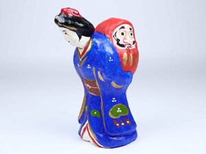 五関張子 達磨負いおかめ 首振り だるま 郷土玩具 埼玉県 民芸 伝統工芸 風俗人形 置物
