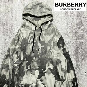 ★20ss BURBERRY バーバリー レイヴ 総柄 プリント パーカー フーディー グレー★デザイナーズ リカルドティッシ stussy supreme gucci