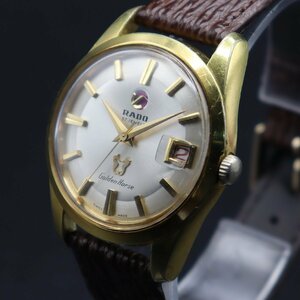 希少 57石 RADO Golden Horse ラドー ゴールデンホース Ref.11674 自動巻 赤デイト スイス ジャンク 新品ベルト アンティーク メンズ腕時計