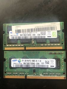 SAMSUNG 1RX8 PC3-10600S 2GB 2枚 1セット 4GB DDR3ノート用 メモリ DDR3-1333 2GB 2枚 4GB 204ピン 4GB DDR3 LAPTOP RAM