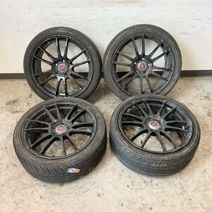 205＊中古品 2017年製 MAZZINI ECO607 225/40R18 92W ホイール 2014年製 RAYS 18インチ 18×7.5J タイヤ 4本セット 現状品＊